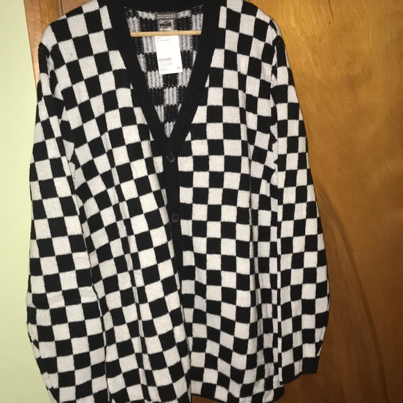 H&M Other - H&M men’s large knit cardigan - black & white -new